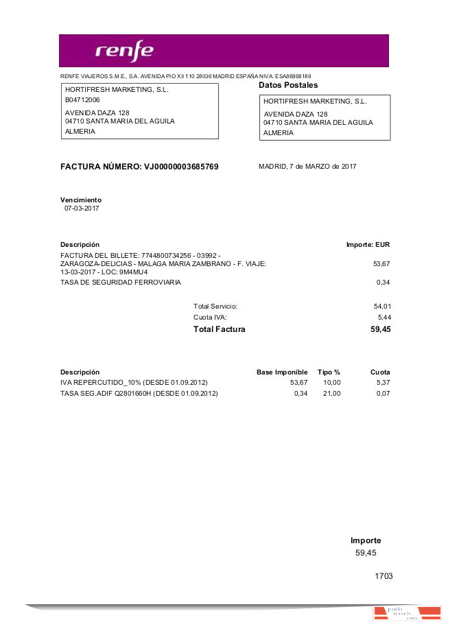 Latvia Renfe utility bill template in Word and PDF format